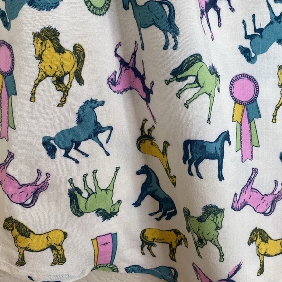 ModCloth tank top blouse horses women’s small VGUC - Picture 2 of 6
